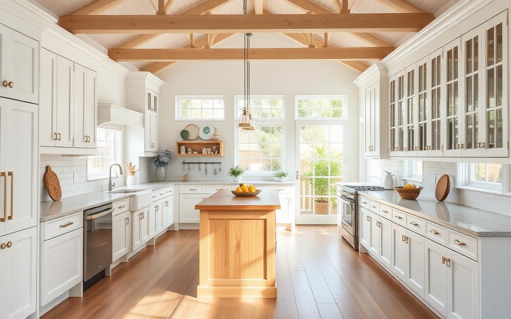 Bright modern farmhouse kitchen in a North Texas home for sale