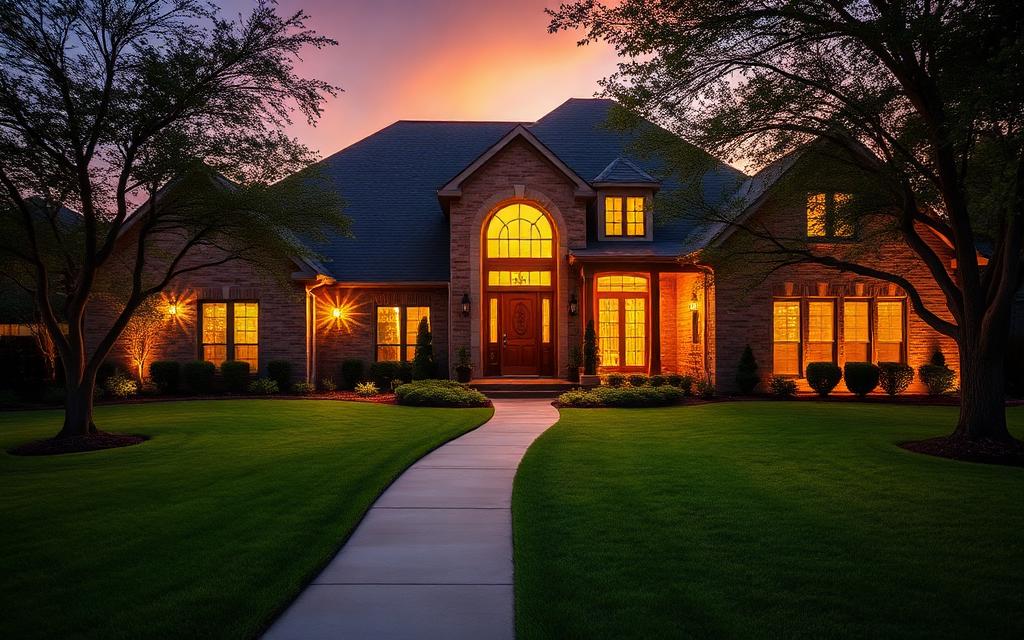 Evening exterior of a Royse City home listed for sale